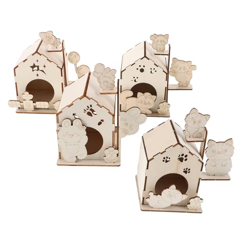 Hemobllo 4Stücke Teiliges DIY Vogelhaus Set aus Holz zum Bemalen für Kreatives Handwerk für Garten und Hinterhof Fördert Hand Auge Koordination und Fantasie Sicheres Holzmaterial Hemobllo 4Stücke Teiliges DIY Vogelhaus Set aus Holz zum Bemalen für Kreatives Handwerk für Garten und Hinterhof Fördert Hand Auge Koordination und Fantasie Sicheres Holzmaterial von Hemobllo