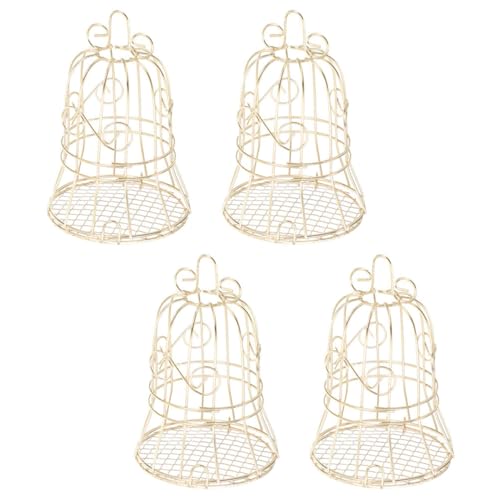 Hemobllo 4Stücke Vintage Eisen Futterstation für Dekorative Vogelfutterspender im Eleganten Design für Gemüse für Innen und Außenbereiche Gruppenfütterung von Hemobllo