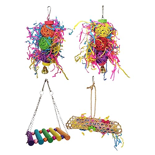 Hemobllo 4stücke Rattan Kauspielzeug Für Vögel Kreatives Hängespielzeug Für Papageien Und Sittiche Fördert Spiel Und Bewegung Für Kleine Vögel Hemobllo 4stücke Rattan Kauspielzeug Für Vögel Kreatives Hängespielzeug Für Papageien Und Sittiche Fördert Spiel Und Bewegung Für Kleine Vögel von Hemobllo