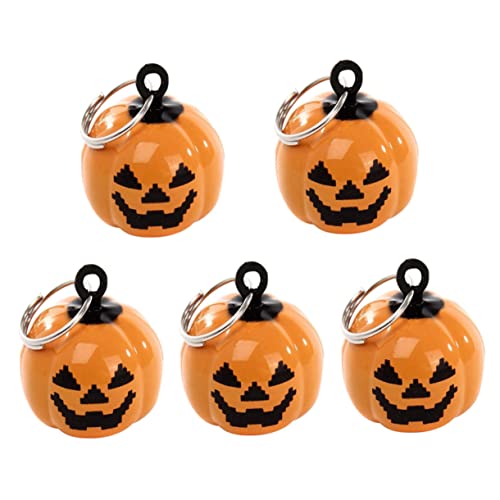 Hemobllo 5 STK Kürbisglocken Halloween-Halsband Für Haustiere Halloween-telefonanhänger Glöckchen Für Haustierhalsbänder Selber Machen Hundehalsband Glocke Karikatur Kupfer Schmuck von Hemobllo