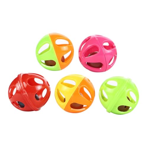 Hemobllo 50 Stück für Katzengellen Katze Fetch - Katzenbälle mit Glöckchen kunststoffball kunststoffkugeln cat Toys Glockenballspielzeug für Haustiere Pet-Ball- von Hemobllo