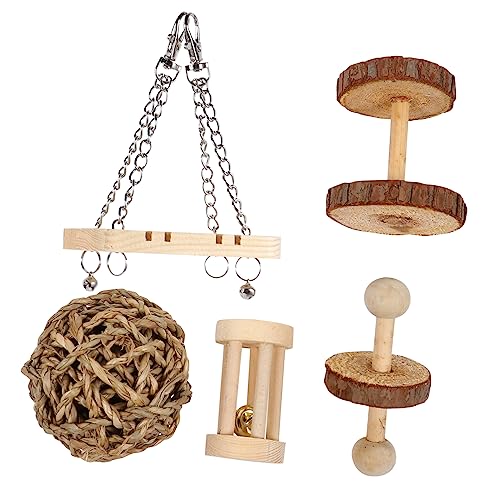 Hemobllo 5Stücke Holz Hamster Kauspielzeug Interaktives Für Chinchillas Und Kleintiere Umweltfreundliches Und Langlebiges Holzspielzeug Für Gesunde Zähne Und Spielspaß von Hemobllo