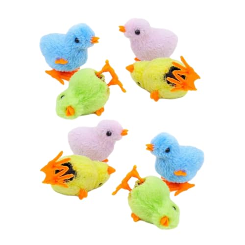 Hemobllo 8 Stück Teiliges Aufziehspielzeug Küken Windup Chicks mit Lustigem Sprungmechanismus Niedliche Hühnerform Geeignet Katzenspielzeug Bunte Zufallsfarben für Zufällige Farbe von Hemobllo
