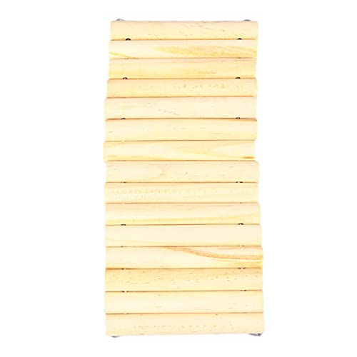 Hemobllo AST Unterstand Hamster brücke Hamster nager Toys for small Animals Hamster Tunnel Meerschweinchenbrücken Käfig Hamster Kaustäbchen leerer Holzbogen Bambus Khaki von Hemobllo