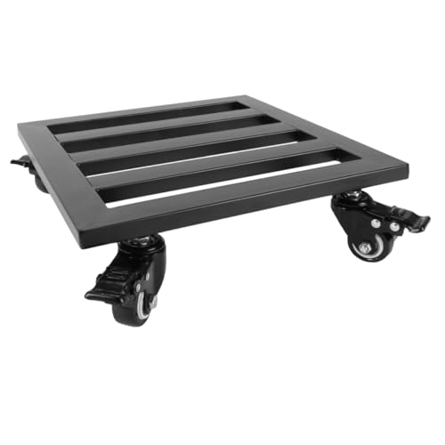 Hemobllo Abnehmbares universelles Rad-Blumentopf-Tablett Pflanzenroller Rollbarer Blumenständer Pflanzenständer im Freien beweglich paletten blumenständer Outdoor Pflanzenschalen Eisen von Hemobllo