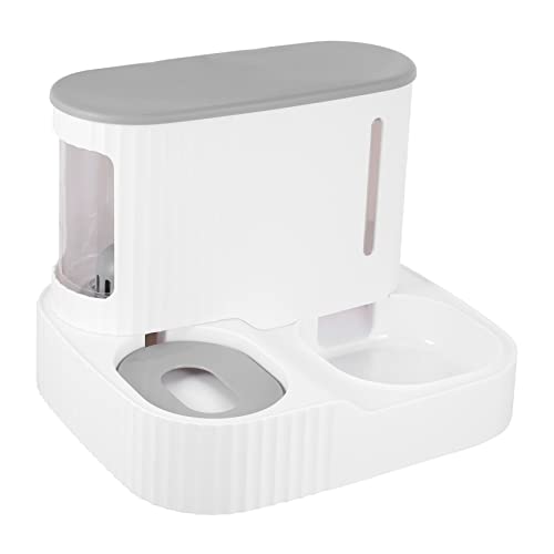 Hemobllo Automatischer Futterautomat und Trinkbrunnen für Katzen und Kleine Futterspeicher Wasserspender Abnehmbar mit Versiegeltem Design für Frische Futterqualität von Hemobllo