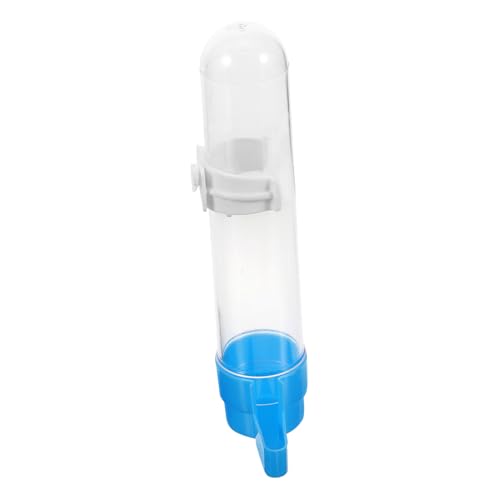 Hemobllo Automatischer Wasserspender für Vögel Transparent mit Blauem Boden Stabiler und Praktischer Vogelkäfig Wassertrinker für Papageien Tauben und Kleine Haustiere von Hemobllo