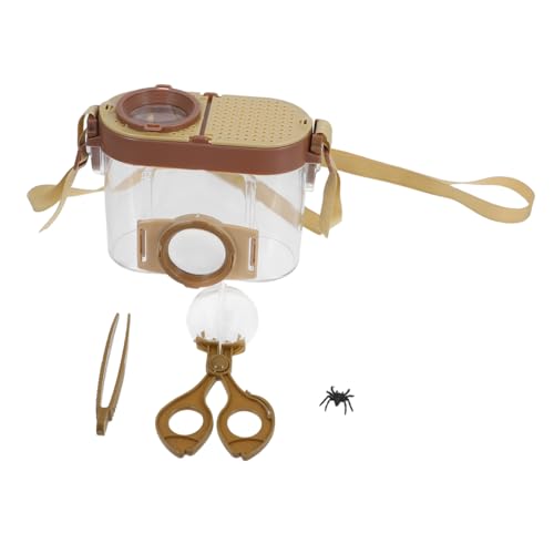 Hemobllo Beobachtungsbox Für Insekten Wissenschafts-erkundungsset Für Natur Glas Lernkäferset Mit Lupe Fangen Insektenbeobachtungsset Für Junge Light Brown Abs von Hemobllo