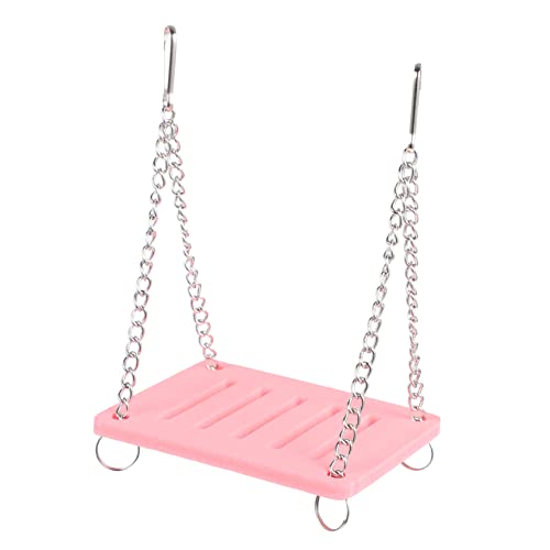 Hemobllo Einfache Hamsterschaukel Hamsterspielzeug Hamsterdekorationen Für Den Käfig Hamsterhaus Futter Plüsch Schaukelspielzeughamster Haushamster Hamster Spielzeugschaukel Rosa von Hemobllo