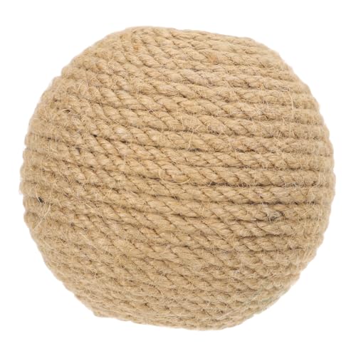 Hemobllo Ersatzball für Katzenklettergerüst Kratzspielzeug für Katzen für Haustiere Katzenbälle Plüsch Katze Kratzbälle Katzenkratzkugel Boden Kratzer Sisal Hellbraun von Hemobllo