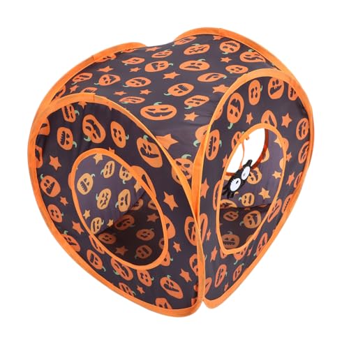 Hemobllo Faltbarer Katzentunnel im Halloween Design Zusammenklappbarer Spielwürfel für Katzen und Kleintiere Interaktives zur Erkundung und Bindung Hemobllo Faltbarer Katzentunnel im Halloween Design Zusammenklappbarer Spielwürfel für Katzen und Kleintiere Interaktives zur Erkundung und Bindung von Hemobllo