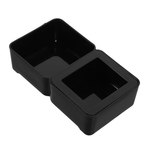 Hemobllo Futterbecken für Reptilien Zubehör für Reptilien Reptilienschale Gecko Water Bowl Bartagame Futternapf Wasserschale des bärtigen Drachens Abs Black von Hemobllo