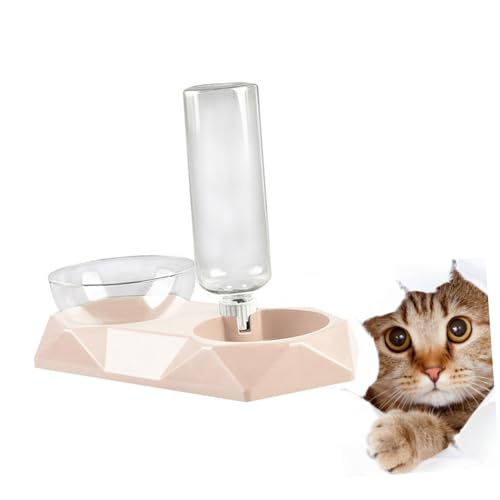 Hemobllo Futternapf Für Katzen Katzennäpfe Schüsseln Für Haustiere Futterautomat Für Haustiere Futternapf Für Haustiere Doppelter Hundenapf Katzennapfständer Rosa von Hemobllo