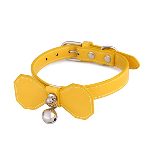Hemobllo Glockenhalsband Für Hunde Stichworte Katzenhalsband Mit Glocke Welpe Haustier Hundehalsband Katzenkragen Haustierbedarf Glockenhalsband Für Haustiere Yellow von Hemobllo
