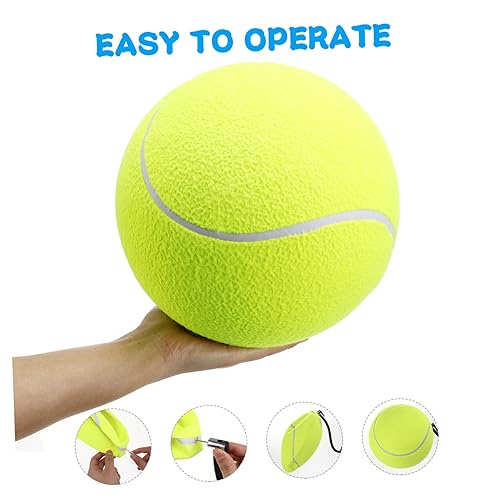 Hemobllo Großer Tennisball aus Robustem Nylon Leicht Grün als Haustierspielzeug und Outdoor Ball für Hunde Strapazierfähig und Vielseitig Einsetzbar von Hemobllo