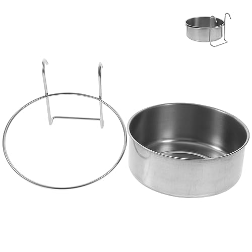 Hemobllo Hängende Haustierschüssel Fütterung Essen Futterspender Verschütten Papageienfutter Für Käfig Wassernapf Ohne Verschüttungen Für Schüsseln Silver Rostfreier Stahl von Hemobllo