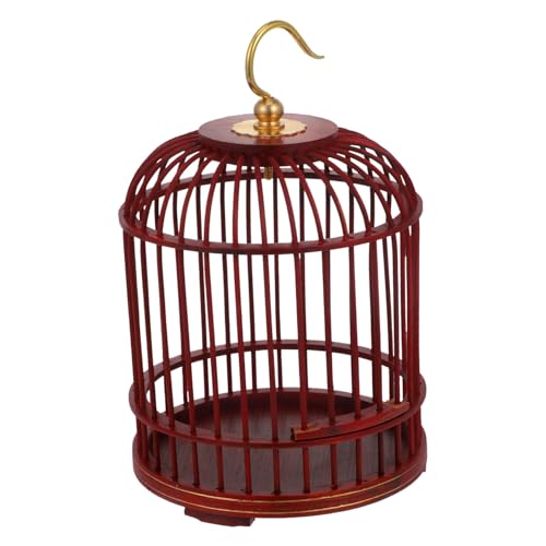 Hemobllo Hängender Vogelkäfig aus Holz und Metall mit Kuppeldesign Sicherer Kleintierkäfig für Meerschweinchen Hamster Kaninchen Langlebig und Vielseitig als Geeignet von Hemobllo