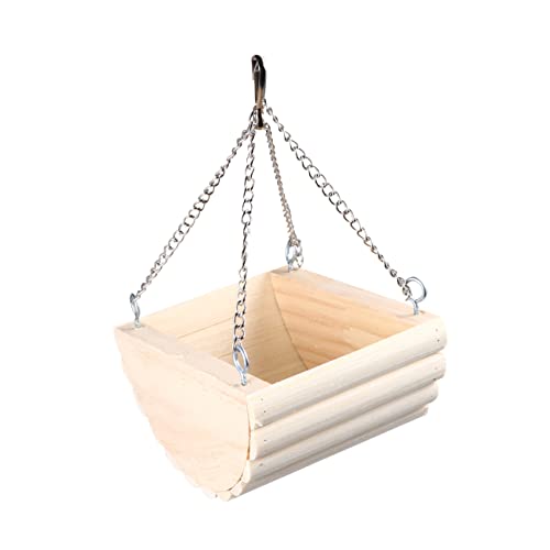 Hemobllo Hängendes Holz Nest Für Haustiere Hängeschaukel Für Hamster Und Papageien Gemütliches Schlafnest Für Kleintiere Natürliches Material von Hemobllo