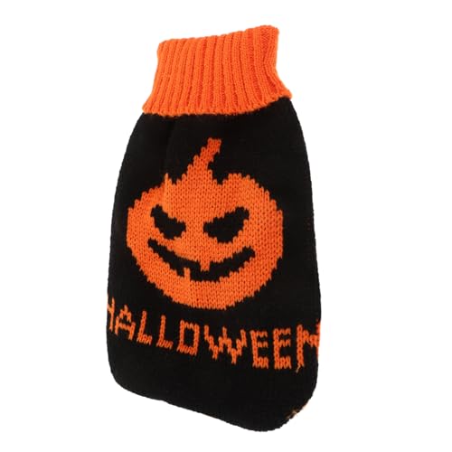 Hemobllo Halloween Hundepullover aus Warmem Sicherem Material Süßer Kürbis Strickpullover für Welpen und Kleine Hunde Stylisches Haustierkleid für Alltag Party und Fotoshootings von Hemobllo