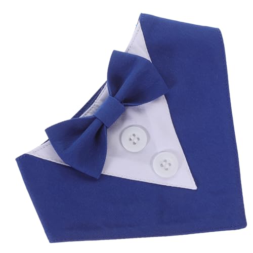 Hemobllo Halsband Mit Schals Hundehals Für Hochzeiten Blaues Hundehalstuch Im Britischen Stil Für Partys Und Besondere Anlässe von Hemobllo