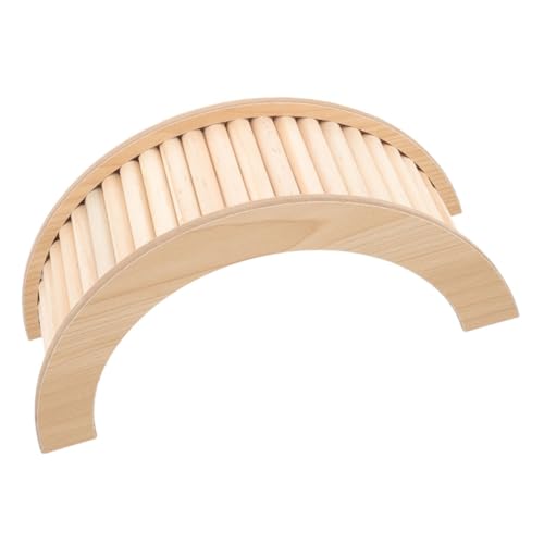 Hemobllo Hamster Holzbrücke Für Kleine Haustiere Kletterleiter Und Spielplatz Für Hamster Ratten Und Nager Große Spielzeugbrücke Zur Aktivität von Hemobllo
