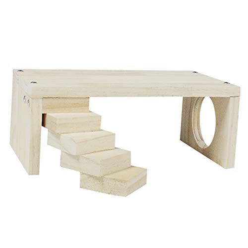 Hemobllo Holz-hamsterplattform Für Kleintiere Käfigzubehör Spielplattform Mit Leiter Für Hamster Und Rennmäuse Haustierspielzeug Aus Holz von Hemobllo