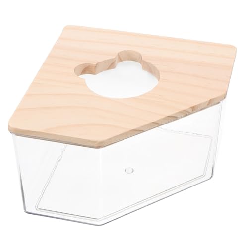 Hemobllo Hamster Sandbad Box Transparent mit Holzdeckel Sandkasten für Hamster und Rennmäuse Pflegeleichtes Sandbad für Kleine Haustiere Wie Mäuse und Chinchillas Dekoratives Hemobllo Hamster Sandbad Box Transparent mit Holzdeckel Sandkasten für Hamster und Rennmäuse Pflegeleichtes Sandbad für Kleine Haustiere Wie Mäuse und Chinchillas Dekoratives von Hemobllo