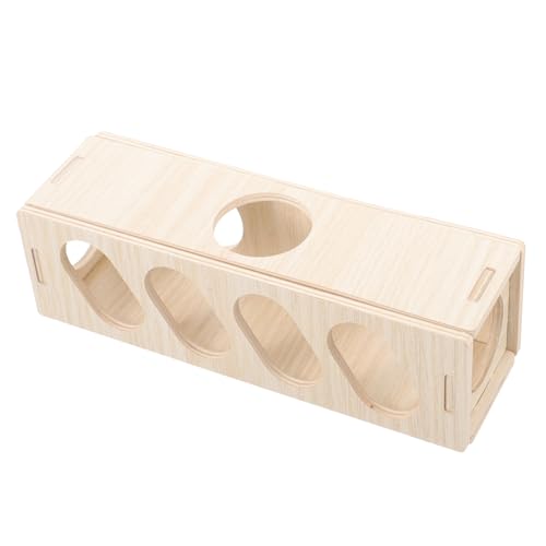Hemobllo Hamster Unterschlupf Tunnel Aus Holz Versteck Für Zwerghamster Chinchillas Und Andere Kleintiere Für Lebensraum Und Spielmöglichkeiten von Hemobllo