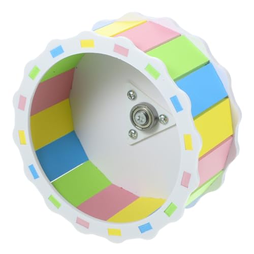 Hemobllo Hamster spielt Rad Hamster hamsterspielzeug Nagetier Holzspielzeug für Hamster Laufrad für Haustiere Autos Hamsterrad Holzrad Hölzern von Hemobllo