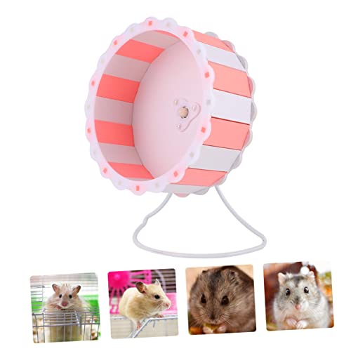 Hemobllo Hamsterhalterung Laufrad Hamsterspielzeug Haustier Laufrad Haustier Lautloses Rad Haustier Übungsspielzeug Haustier Übungslaufrad Haustier Übungsspielzeug Haustier Rad Rosa Wpc von Hemobllo