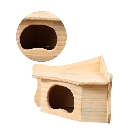 Hemobllo Hamsterhaus Häuser Chinchilla drinnen das Eichhörnchen Hamster käfig Hamster cage Rabbit House Hamster zubehör holzhaus Hamsterhütte aus Holz Eichhörnchenhaus Protokoll von Hemobllo
