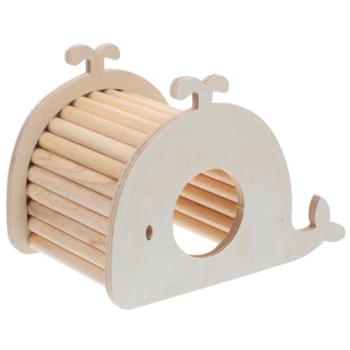 Hemobllo Hamsternest Hamsterverstecke mit Klettern Hamsterkäfige meerschweinchen versteck Mini Hamster brücke Hamster Hamsterversteck Nest zum Leiterklettern hölzern von Hemobllo