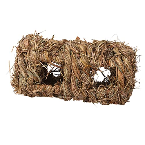 Hemobllo Hamsterstrohnest Hamsterröhren und Tunnel Hamsterbettwäsche Versteck für Meerschweinchen gemütlich klein Hamster hamsterspielzeug Hamsternest Haustierruhe Nest Bambus von Hemobllo
