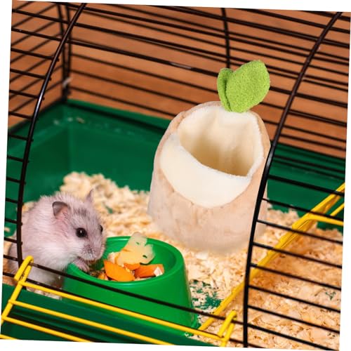 Hemobllo Hamsterversteck Kuscheliges Kleintiernest Weihnachten Haustierbett für Hamster Meerschweinchen Eichhörnchen Kaninchen Warmes Schlafhaus Pflegeleicht und Langlebig Karakifarbe von Hemobllo