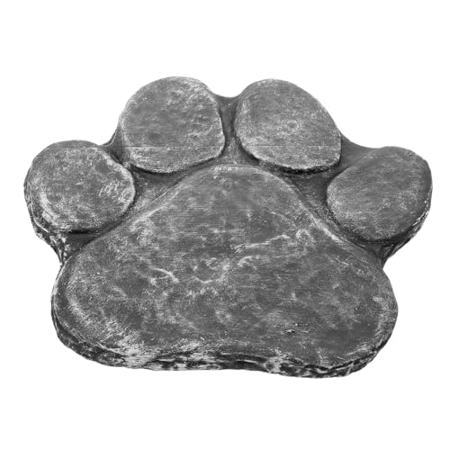 Hemobllo Harz Hundegedenkstein mit Pfotenmotiv Wetterfeste Haustiergrabdekoration Langlebige Gartenskulptur als Tröstendes Andenken für Draußen und Drinnen für Hundebesitzer von Hemobllo