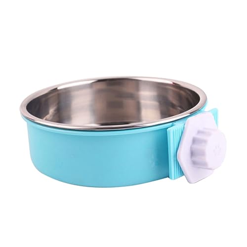 Hemobllo Haustier Futter Käfig Hängende Schüssel Coop Haustierbedarf Erhöhter Hundenapf Wasserspender Für Hunde Auslaufsicherer Haustiernapf Wassernapf Für Katzen Blue Polypropylenharz von Hemobllo