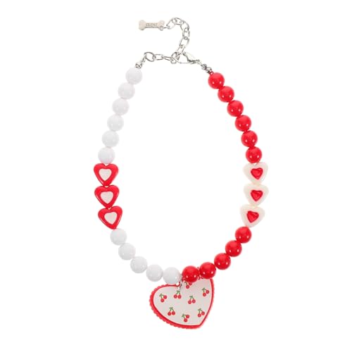 Hemobllo Haustier Halskette Hundehalskette Katzenhalsband Kette Haustier Anhänger Hundeschmuck Hundehochzeitshalsband Welpenhalskette Süßes Katzenhalsband von Hemobllo