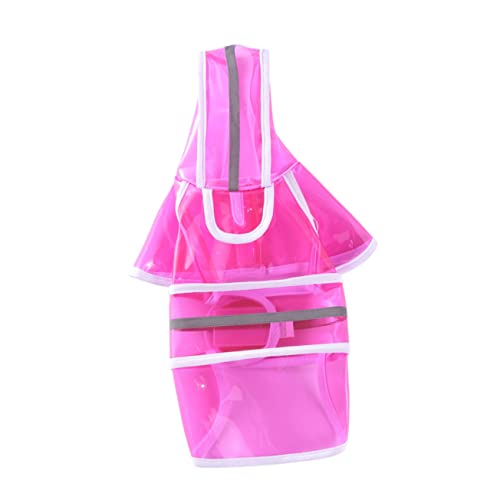 Hemobllo Haustier Hund Regenmantel Regenjacke Hunderegenmäntel für mittelgroße Hunde für Hunde Haube hunderegenmantel Dog rain Jacket wimperntusche Haustier reflektierender Regenmantel Rosy von Hemobllo