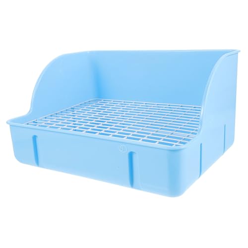 Hemobllo Haustier Kaninchen Toilette mit Abnehmbarem Große Kleintierstreu Box Praktische Hygienische Zwergkaninchen Toilette für Wohnung Garten und Tierarztgebrauch Blauer Farbton von Hemobllo