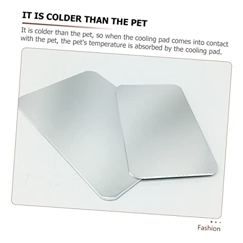 Hemobllo Haustier Kühlmatte Aluminiumplatte für Kaninchen Hamster Meerschweinchen Selbstkühlend Strom Glatte Oberfläche Langlebig Praktische Sommer Kühlauflage für Käfig und Haushalt von Hemobllo