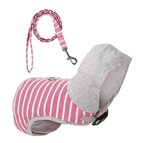 Hemobllo Haustier-Pullover Katzenkabelbaum zum Gehen Weste Katzengeschirr klein für Katzen gurtstopper gurtschoner Katzenleine gurtschutz Katzen Leine Haustierbedarf Reine Baumwolle Rosa von Hemobllo
