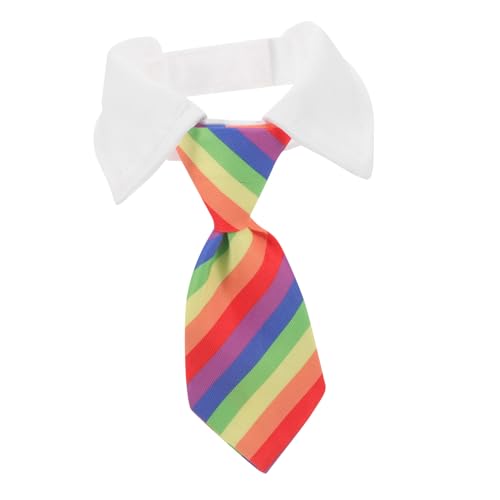 Hemobllo Haustier Regenbogenkrawatte Verstellbares Hundehalsband Dekoratives Accessoire für Haustiere Stilvolles Outfit Element für Katzen Ergänzung für Besondere von Hemobllo