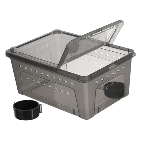 Hemobllo Haustier Reptilienbehälter Teilig Kunststoff Zuchtbox für Bartagamen Schildkröten und Eidechsen mit Luftzirkulation und Sicherheitsschalter für Komfortable Tierhaltung von Hemobllo