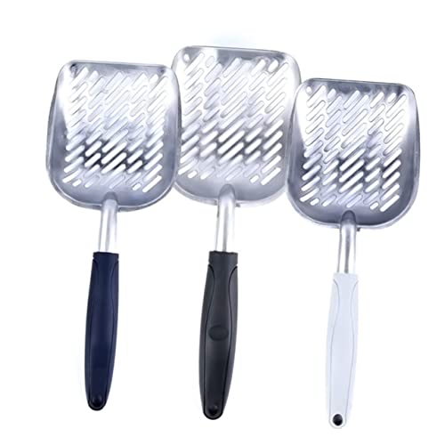 Hemobllo Metall Katzenstreuschaufel Große Schaufel Für Katzenstreu Aus Aluminiumlegierung Langlebig Und Korrosionsbeständig Für Effiziente Katzentoilettenreinigung von Hemobllo