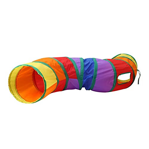 Hemobllo Haustierbedarf Katzenspielzeug Interaktiv Katzenrätsel Interaktives Katzenspielzeug Kätzchen Tunnelspielzeug Für Katzen Pet-Tube- Colorful von Hemobllo