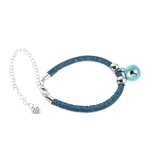 Hemobllo Haustierhalsband Halskette Kätzchen Haustier Glockenhalsband Katzenkette Halsband Hund Quetschhalsband Kätzchenhalsband Haustier Quetschhalsband Katzenglockenhalsband von Hemobllo