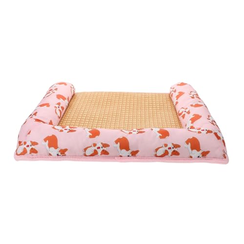 Hemobllo Haustiermatte Kühlende Hundeunterlage Trocknen groß Kühlbetten für Katzen Kühlung Kühlbett für Hunde Schlafmatte für kleine Hunde Hund Coole Matte PP-Baumwolle Rosa von Hemobllo