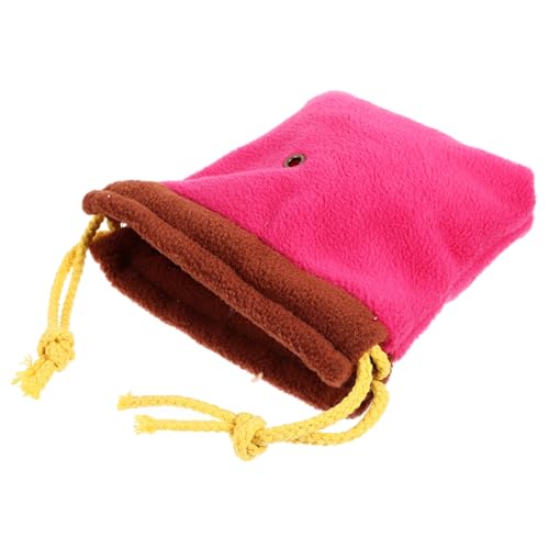 Hemobllo Haustiertasche Tragbar Haustiere Fluggesellschaft Reisetasche Für Autositze Träger Schulranzen Mini Hamster Vlies Meerschweinchen Kuschelsack Zuckersegelflugzeugbeutel Zwinger Rosy von Hemobllo