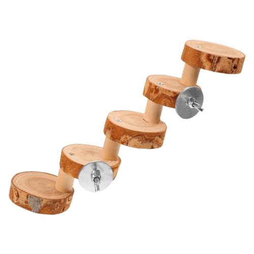 Hemobllo Holzleiter Für Hamster Und Kleine Haustiere Stufige Kletterleiter Für Käfige Für Meerschweinchen Rennmäuse Und Andere Kleintiere Papageien Käfigzubehör von Hemobllo