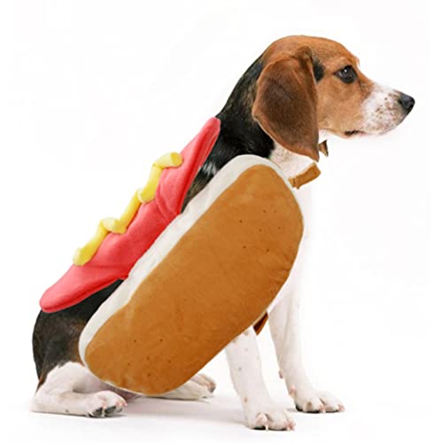 Hemobllo Hot Dog Pet Kostüm: Pet Cosplay Kostüm Halloween Weihnachten Party Pet Spielen Kleidung für Kleine Mittlere Hund von Hemobllo